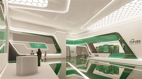 Snb Saudi National Bank Interior Design Behance