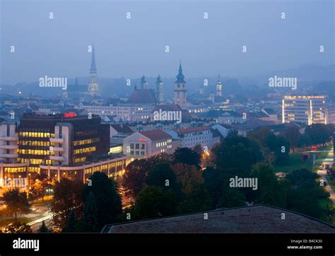 Linz at night Upper Austria Stock Photo - Alamy