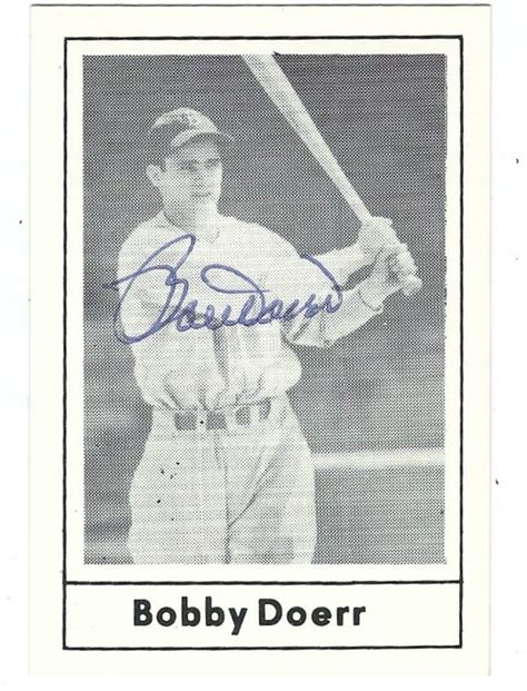 Autographed Bobby Doerr Grand Slam Card Main Line Autographs