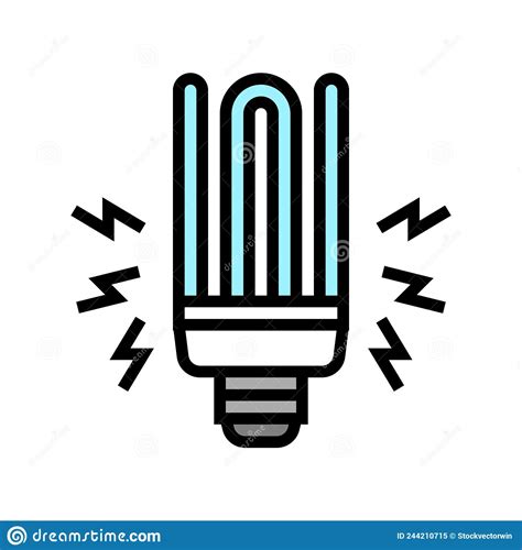 Electric Light Bulb Color Icon Vector Illustration Stock Vector