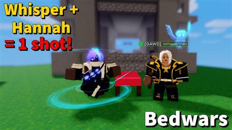 Whisper Hannah Shot In Roblox Bedwars Youtube