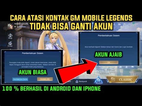 Terbaru Cara Atasi Kontak Gm Mobile Legends Tidak Bisa Ganti Akun