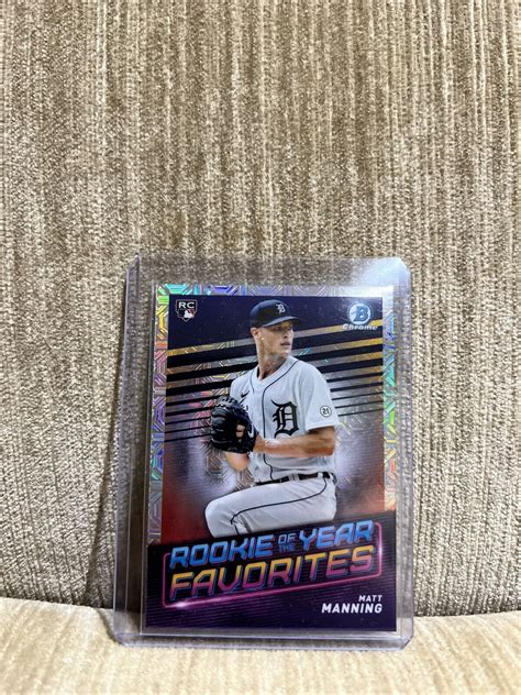 2022 Bowman Rookie Of The Year Favorites Matt Manning Detroit Tigers