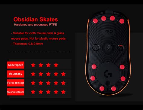 X Raypad Obsidian Diy Mouse Skates Universal Dots X Raypad