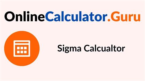 Sigma Calculator | Free Online Summation Calculator Tool