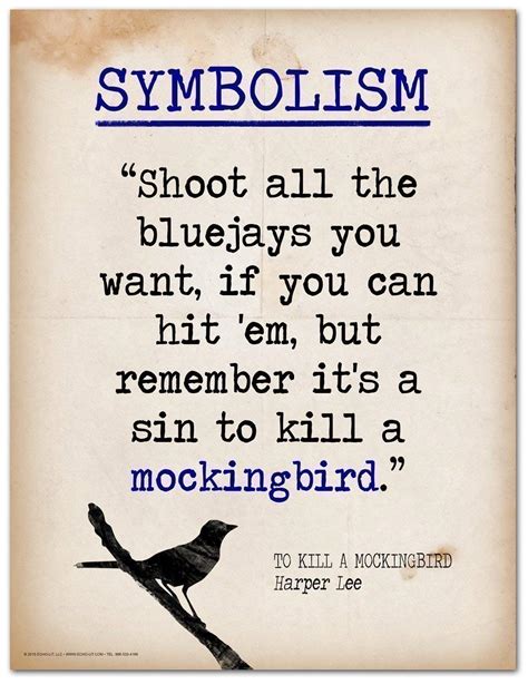 To Kill A Mockingbird Symbolism Quote Educational Art Print Featuring Harper Lee