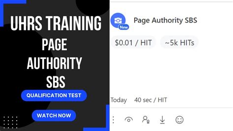 Uhrs Training Page Authority Sbs Youtube