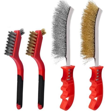 Lot De Brosses Fil Manuel Avec Brosse En Acier Inoxydable Et Brosse