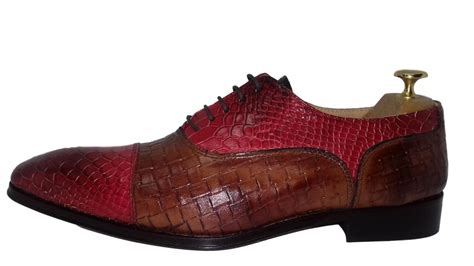 Chaussure Richelieu Homme Bordeaux Et Marron Clair Jason