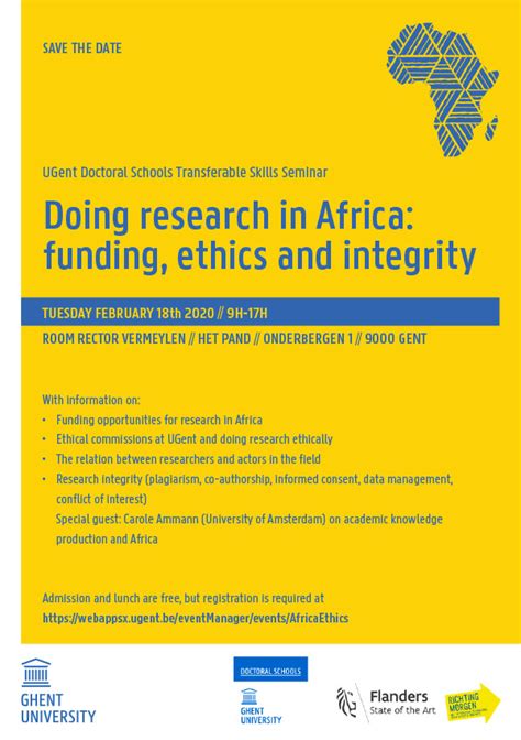 Transferable Skills Seminar Doing Research In Africa Funding Ethics