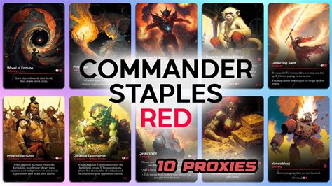 MTG Proxy 10x red Staples Commander MTG Deck Upgrade - Etsy