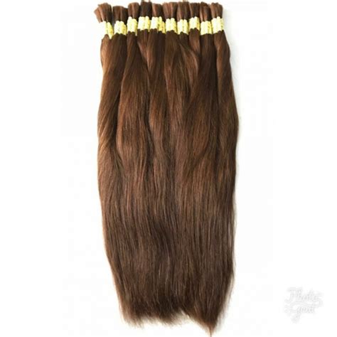 Cabelo Natural Humano Para Megahair Levemente Ondulado Chocolate Cm