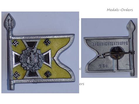 Nazi Germany Wwii Badge Nachrichtentruppe Flag Signal Troops Standard