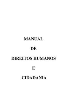 MANUAL DE DIREITOS HUMANOS E CIDADANIA Manual De Direitos Humanos