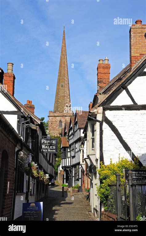 Church Lane Ledbury Herefordshire England Hi Res Stock Photography And