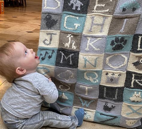 Alphabet Blanket Baby Blanket Abc Knit Knitting Pattern