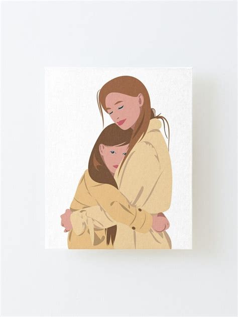 Mother And Daughter Hugging Drawing