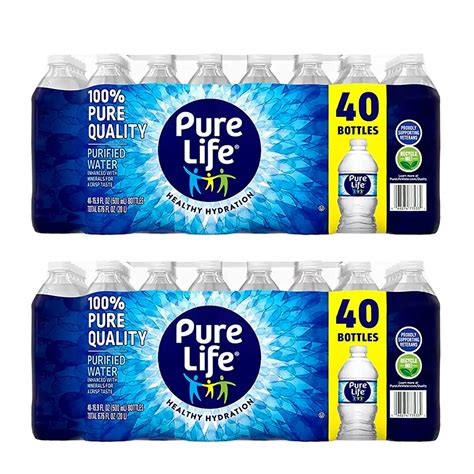 Buy Pure Life Purified Mineral Water 16 9 Oz 40 Count 2 Pack