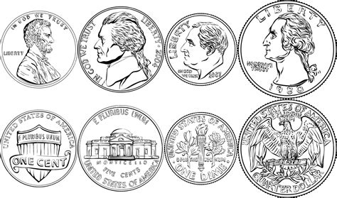 Coins Clip Art Black And White