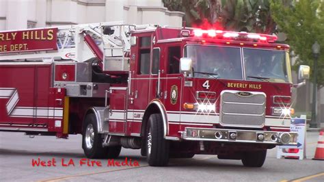 Tiller Drift Beverly Hills Fire Dept Truck 4 Responding YouTube