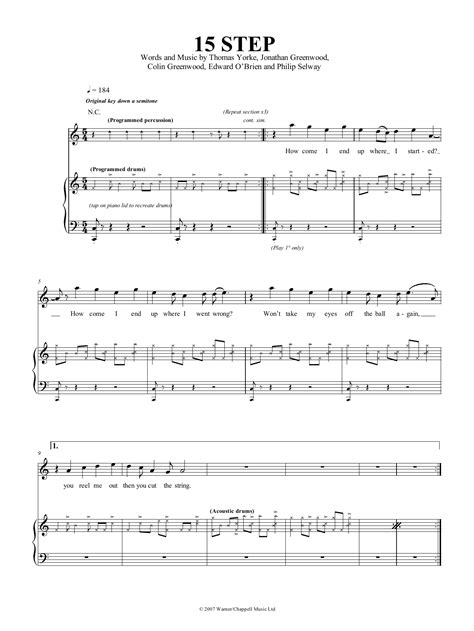 Radiohead - 15 Step sheet music