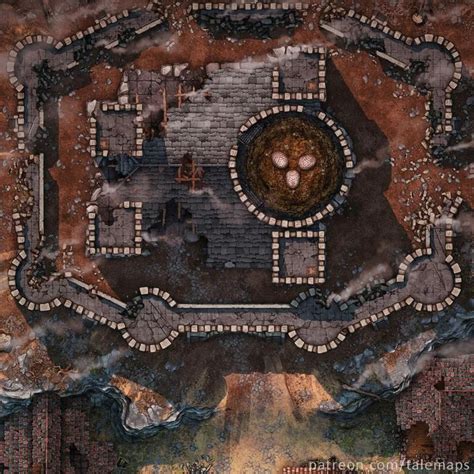 9 Dragon S Nest Battlemap 50x70 Dndmaps Fantasy Map Dnd World