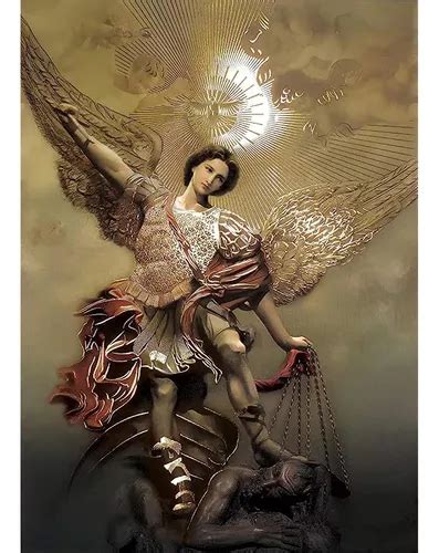 Kit De Pintura De Diamante 5d San Miguel Arcángel Religioso | Meses sin interés