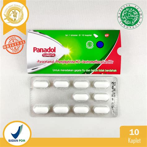 Jual PANADOL HIJAU FLU BATUK PARACETAMOL 1 STRIP OBAT FLU BATUK