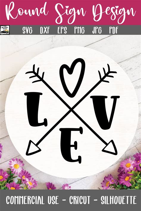 Love SVG File| Round Door Sign SVG File