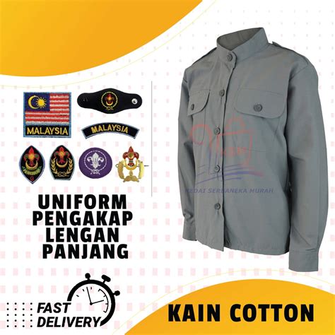 UNIFORM KADET PENGAKAP SCOUT TANPA LENCANA LENGAN PANJANG K002LS