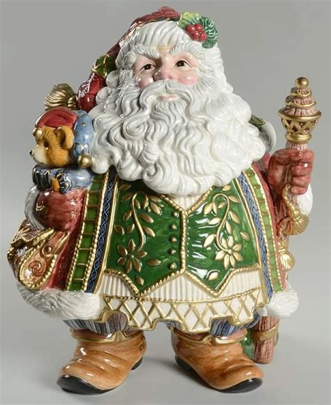 Jolly Ole Saint Nick Cookie Jar Lid By Fitz Floyd Fitz And Floyd