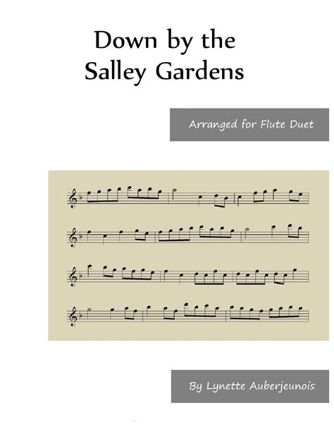 Down By The Salley Gardens Flute Duet Arr Lynette Auberjeunois Sheet Music Irish Folk