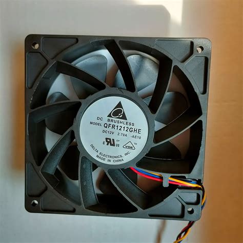 Buy Qfr1212ghe 6000rpm Pwm Speed Control Fan 120x120x38mm 4 Wire 12v 27a For Antminer Bitmain