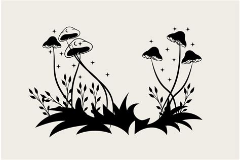 Magic Mushroom With Floral Svg Graphic By St Creative Fabrica