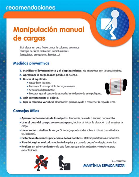 Infografía Manipulación Manual De Cargas 21 10 20 Asesoría Jurídico Técnica Especializada En