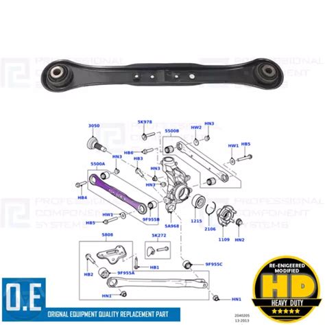 POUR LAND ROVER Freelander Range Evoque Arrière Inférieur Contrôle Bras