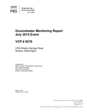 Fillable Online Groundwater Monitoring Report Fax Email Print PdfFiller