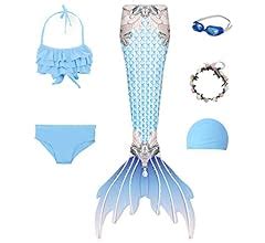 Girls Mermaid Tail Swimmable Pcs Mermaid Bikini Swimwear Swimming