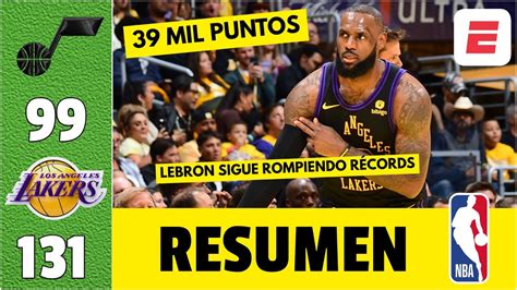 LEBRON JAMES HISTÓRICO Primer jugador en superar los 39 000 puntos