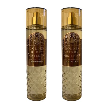 Bath Body Works Golden Berry Mistletoe Fine Fragrance Mist Set Fl