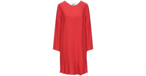 Merci Synthetic Short Dress In Red Lyst