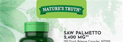 Nature S Truth Saw Palmetto For Men And Women 2400mg 120 Capsules