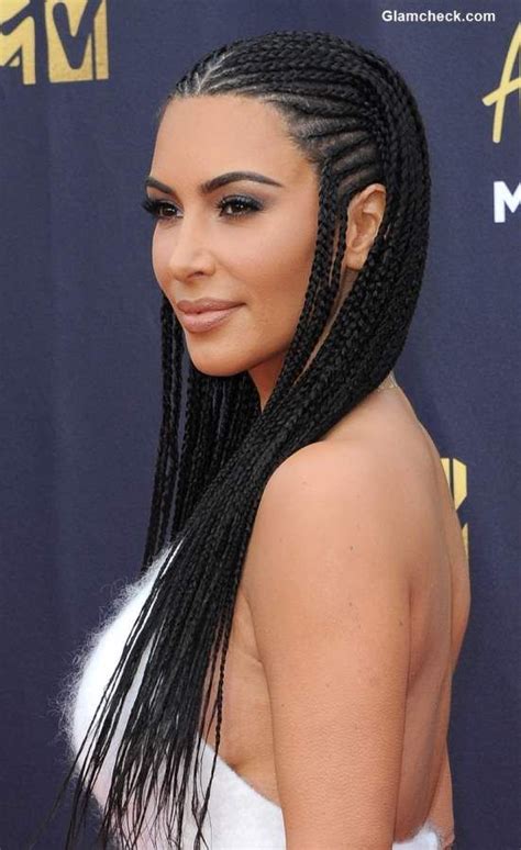 Kim Kardashian Braided Hairstyles