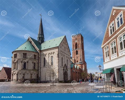 Cathedral in Old Medieval City Ribe, Denmark Stock Image - Image of ...