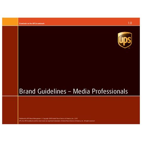 UPS brand guidelines.pdf Royalty Free Stock SVG Vector and Clip Art