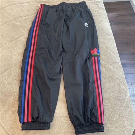 Adidas Originals 3d Trefoil 3 Stripes Track Pants Bla… Gem