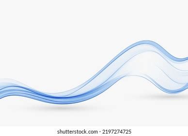 Abstract Blue Transparent Flow Lines Vector Stock Vector Royalty Free