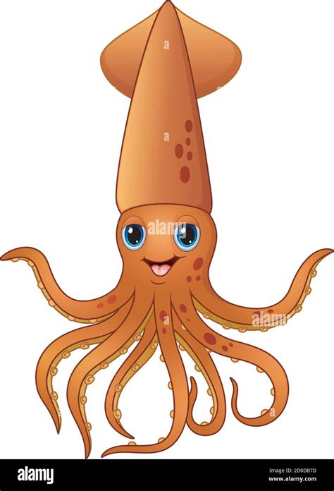 Illustration Of Squid Cartoon Stock Vector Image Art Alamy