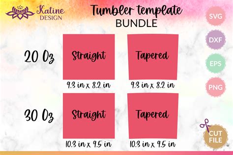 20 Oz 30 Oz Skinny Tumbler Template Wrap Graphic By Katine Design