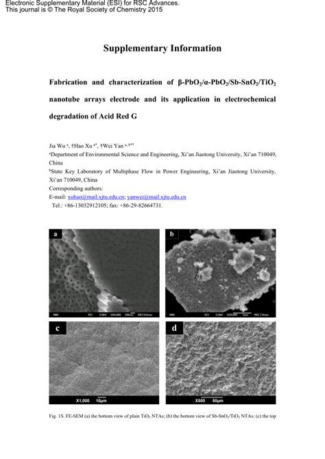 PDF Fabrication and characterization of β PbO 2 α PbO 2 SbSnO 2